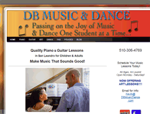 Tablet Screenshot of dbmusicdance.com